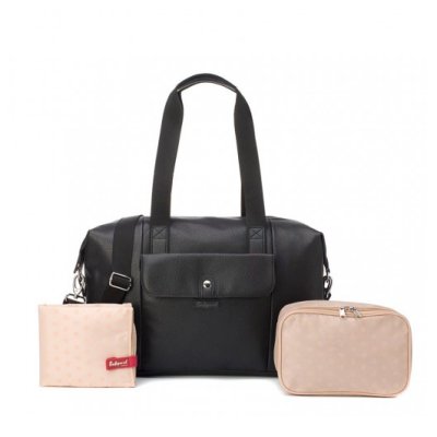 Babymel Stef Vegan Leather hospital přebalovací taška - Black - obrázek