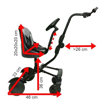 Eichhorn board Uptown se sedátkem a volantem - obrázek