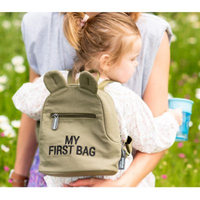 Childhome dětský batoh My First Bag - Canvas Khaki - obrázek