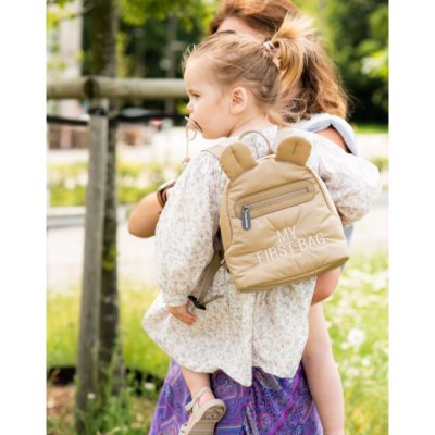 Childhome dětský batoh My First Bag - Puffered Beige - obrázek