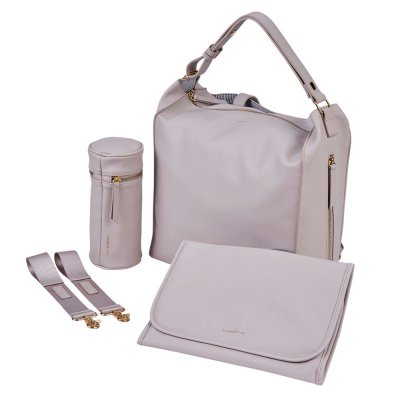 BabaBing přebalovací taška/batoh Lucia - Grey Blush Leatherette - obrázek