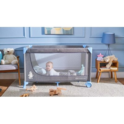 Kinderkraft cestovní postýlka Joy - Blue - obrázek
