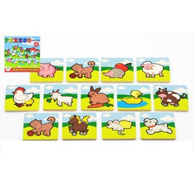 Teddies pexeso dřevěné - Moje první zvířátka - obrázek