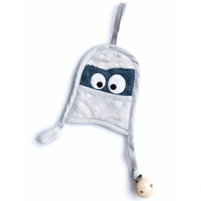 Timboo držátko na dudlík Monster - Silver Grey