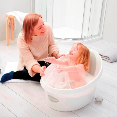 Shnuggle Vanička Toddler - Bílá se světle šedou opěrkou - obrázek